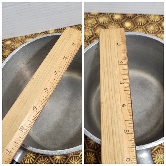 Vintage Wear Ever Heavy Aluminum Cooking Pots # 984 6C(1.5qt) and # 982 4C(1qt) - Picture 16 of 16
